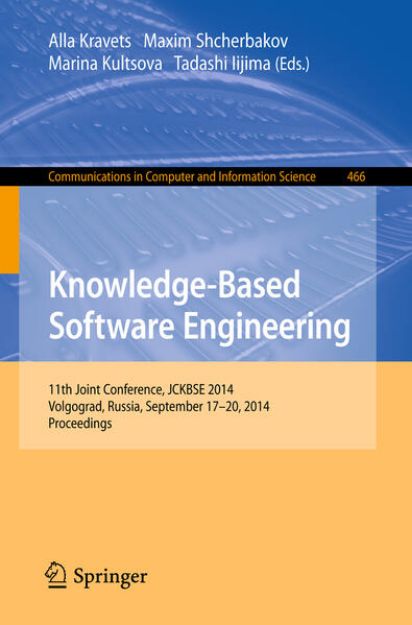 Bild von Knowledge-Based Software Engineering von Alla (Hrsg.) Kravets