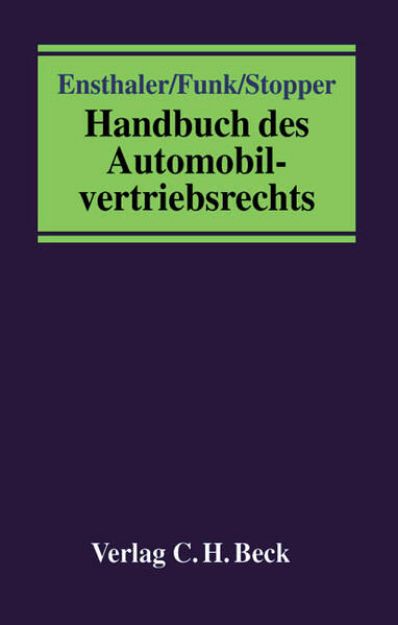 Bild von Handbuch des Automobilvertriebsrechts von Jürgen Ensthaler