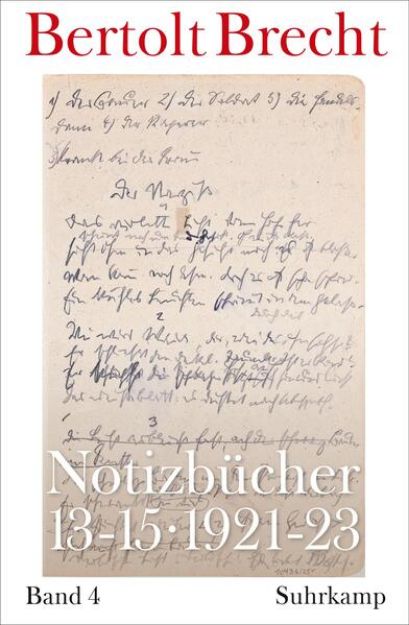 Bild von Notizbücher 13-15 von Bertolt Brecht