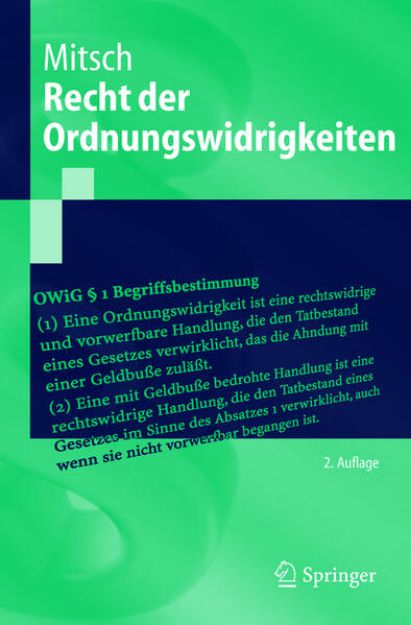 Bild von Recht der Ordnungswidrigkeiten von Wolfgang Mitsch