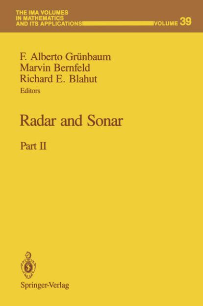 Bild von Radar and Sonar von F. Alberto (Hrsg.) Grünbaum