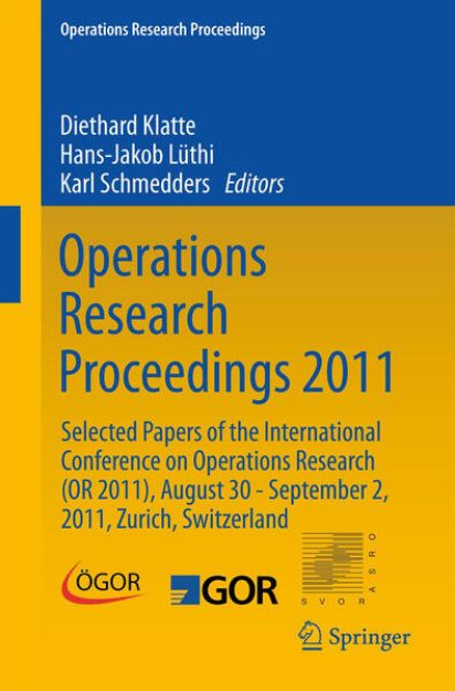 Bild zu Operations Research Proceedings 2011 von Diethard (Hrsg.) Klatte