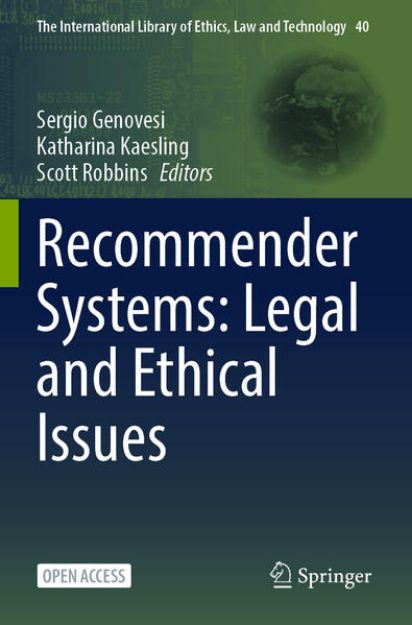 Bild von Recommender Systems: Legal and Ethical Issues von Sergio (Hrsg.) Genovesi