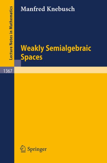 Bild von Weakly Semialgebraic Spaces von Manfred Knebusch