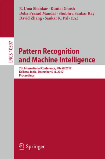 Bild von Pattern Recognition and Machine Intelligence von B. Uma (Hrsg.) Shankar