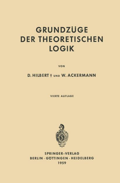 Bild von Grundzüge der Theoretischen Logik von Wilhelm Ackermann