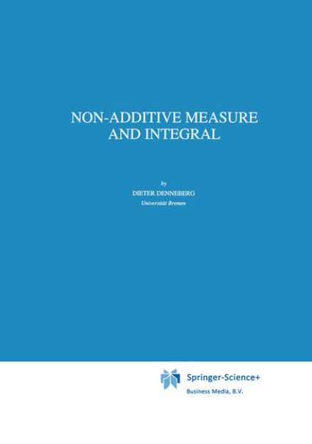 Bild von Non-Additive Measure and Integral von D. Denneberg