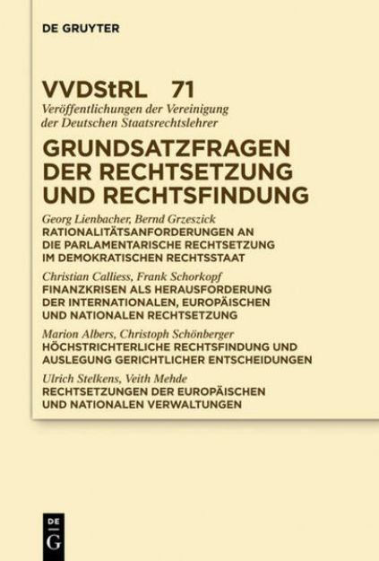 Bild von Grundsatzfragen der Rechtsetzung und Rechtsfindung von Georg Lienbacher