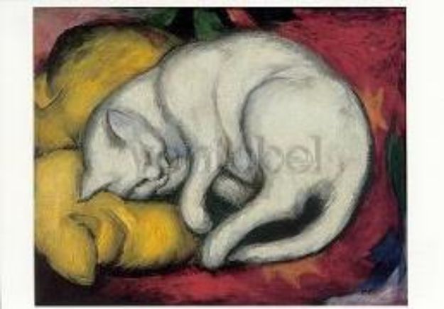 Bild von Postkarte / Die weisse Katze, 1912 von Franz (Künstler) Marc