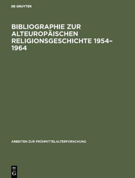 Bild von Bibliographie zur alteuropäischen Religionsgeschichte 1954¿1964 von Peter (Hrsg.) Buchholz