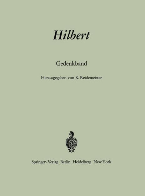 Bild von Hilbert von Kurt v. (Hrsg.) Reidemeister