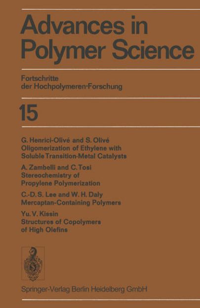 Bild von Advances in Polymer Science / Fortschritte der Hochpolymeren-Forschung von Hans-Joachim Cantow