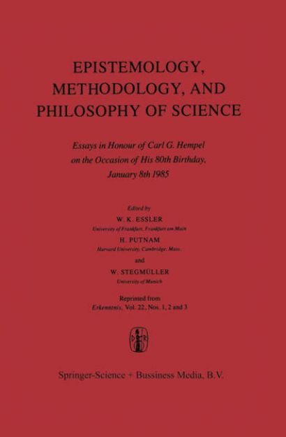 Bild von Epistemology, Methodology, and Philosophy of Science von Wilhelm K. (Hrsg.) Essler