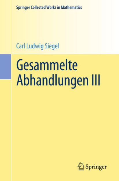 Bild von Gesammelte Abhandlungen III von Carl Ludwig Siegel