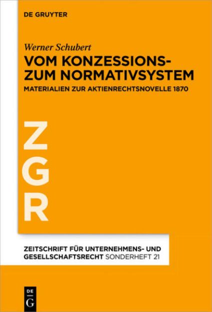 Bild von Vom Konzessions- zum Normativsystem von Werner Schubert