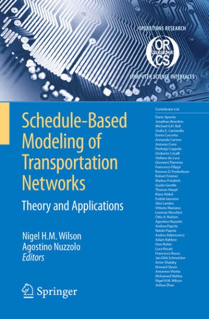 Bild zu Schedule-Based Modeling of Transportation Networks von Nigel H. M. (Hrsg.) Wilson