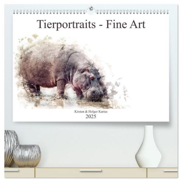 Bild von Tierportraits - Fine Art (hochwertiger Premium Wandkalender 2025 DIN A2 quer), Kunstdruck in Hochglanz von Kirsten Und Holger Karius