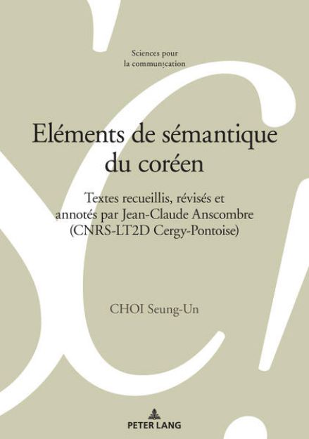 Bild von Eléments de sémantique du coréen von Seung-Un Choi