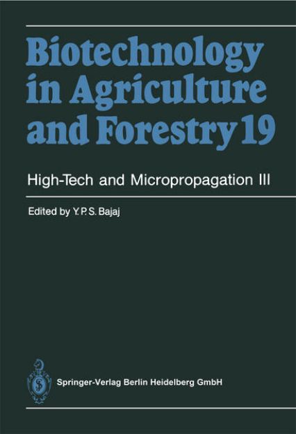 Bild von High-Tech and Micropropagation III von Y. P. S. Bajaj