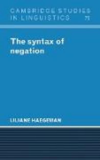 Bild von The Syntax of Negation von Liliane Haegeman