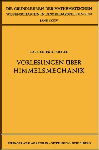 Bild von Vorlesungen über Himmelsmechanik von Carl Ludwig Siegel