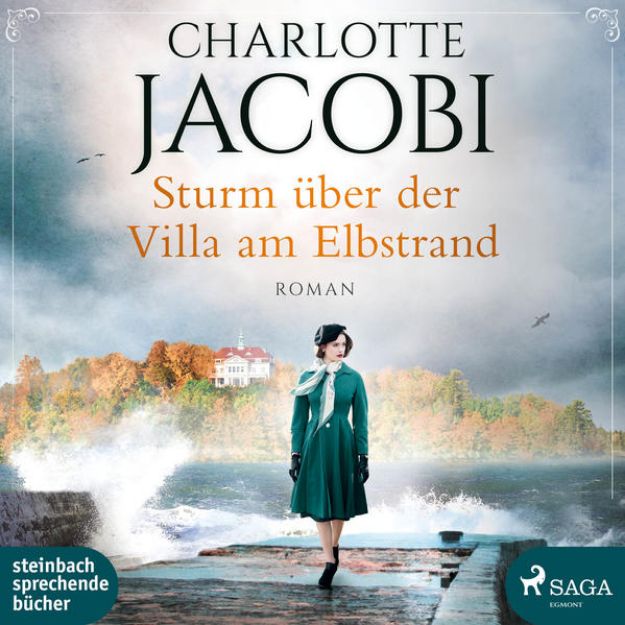 Bild von Sturm über der Villa am Elbstrand von Charlotte Jacobi