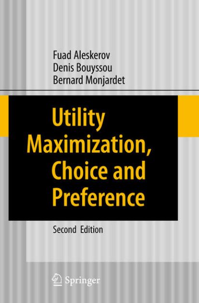 Bild von Utility Maximization, Choice and Preference von Fuad Aleskerov